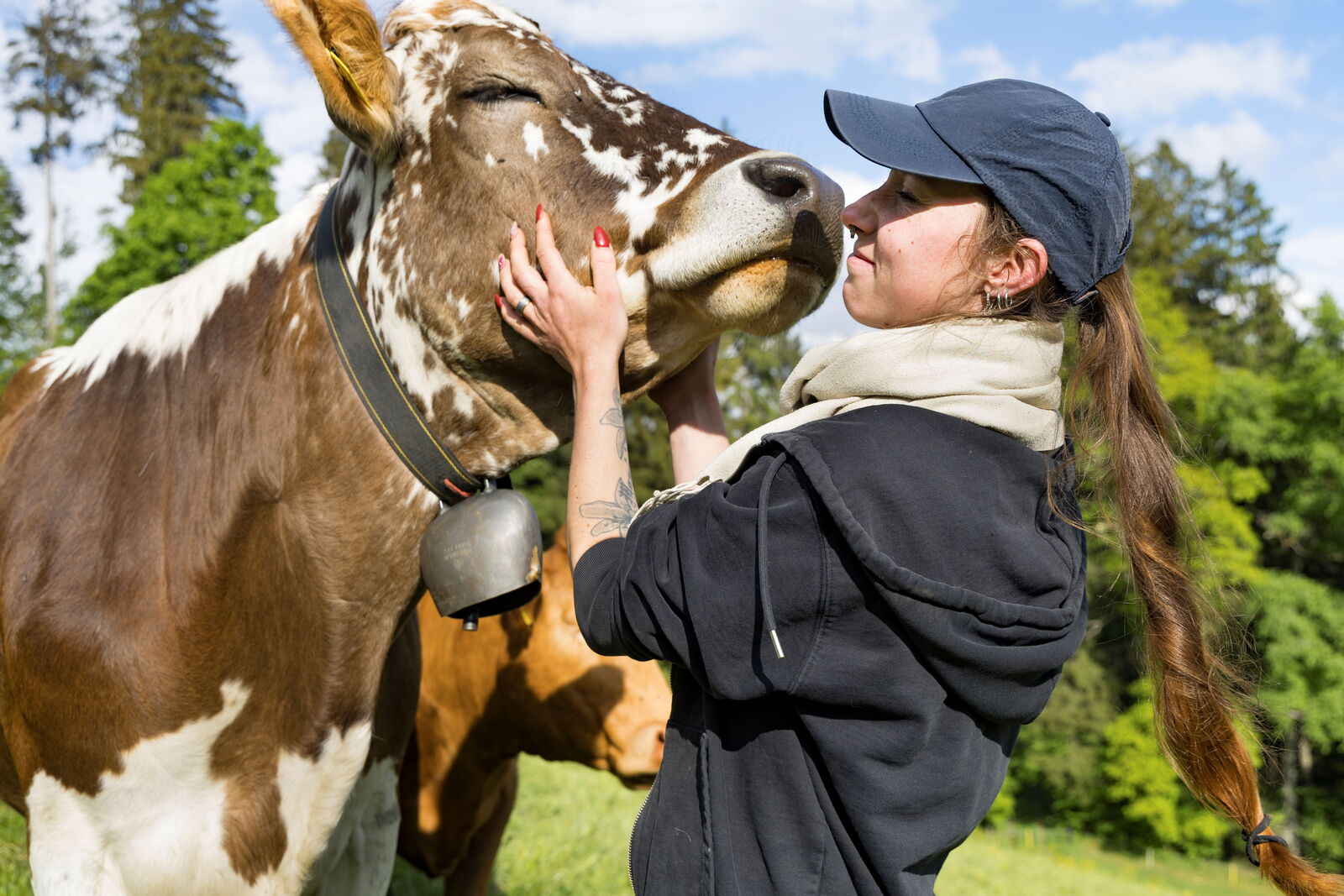 Natascha Eberhart et ses vaches allaitantes | Photo : Markus Bolliger
